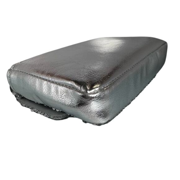 NICOLE MILLER Silver Sequin Crossbody Bag New with Tag MSRP $50 - Picture 7 of 11